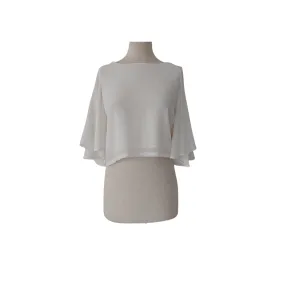 Mantra White Bat-wing Sleeves Blouse | Brand New |