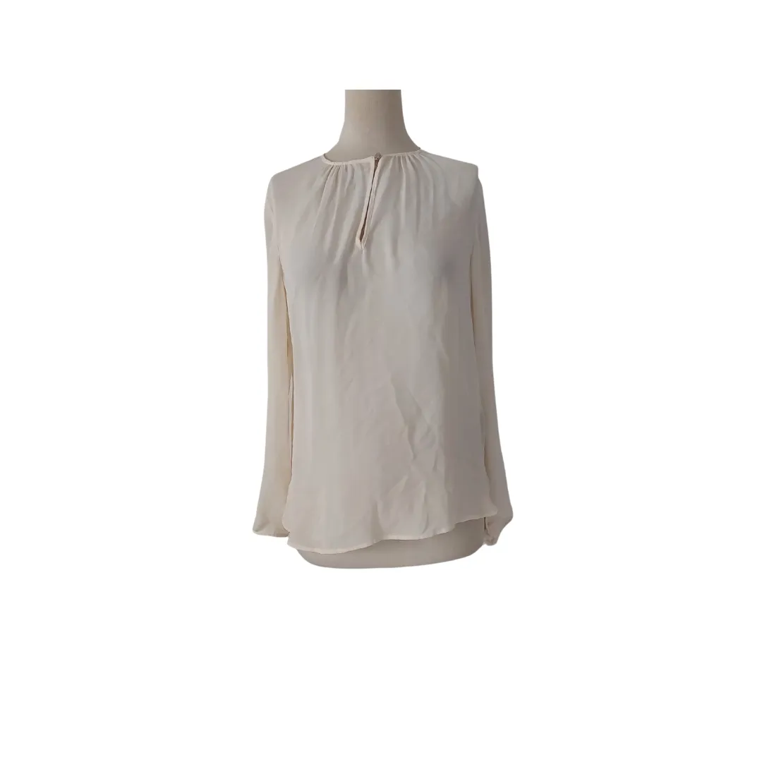 Massimo Dutti Off-white Silk Blouse | Brand New |