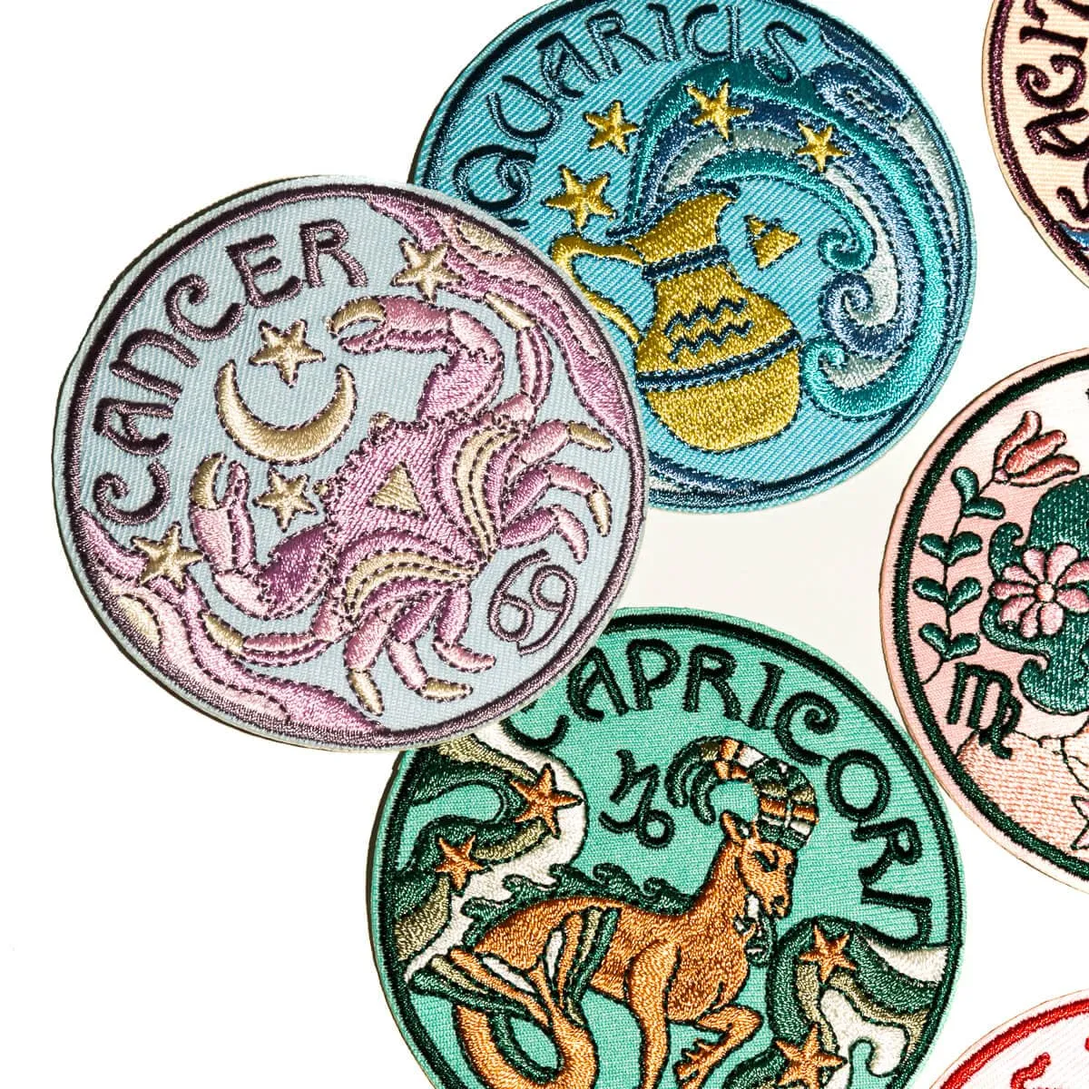 NEW! Embroidered Zodiac Patches