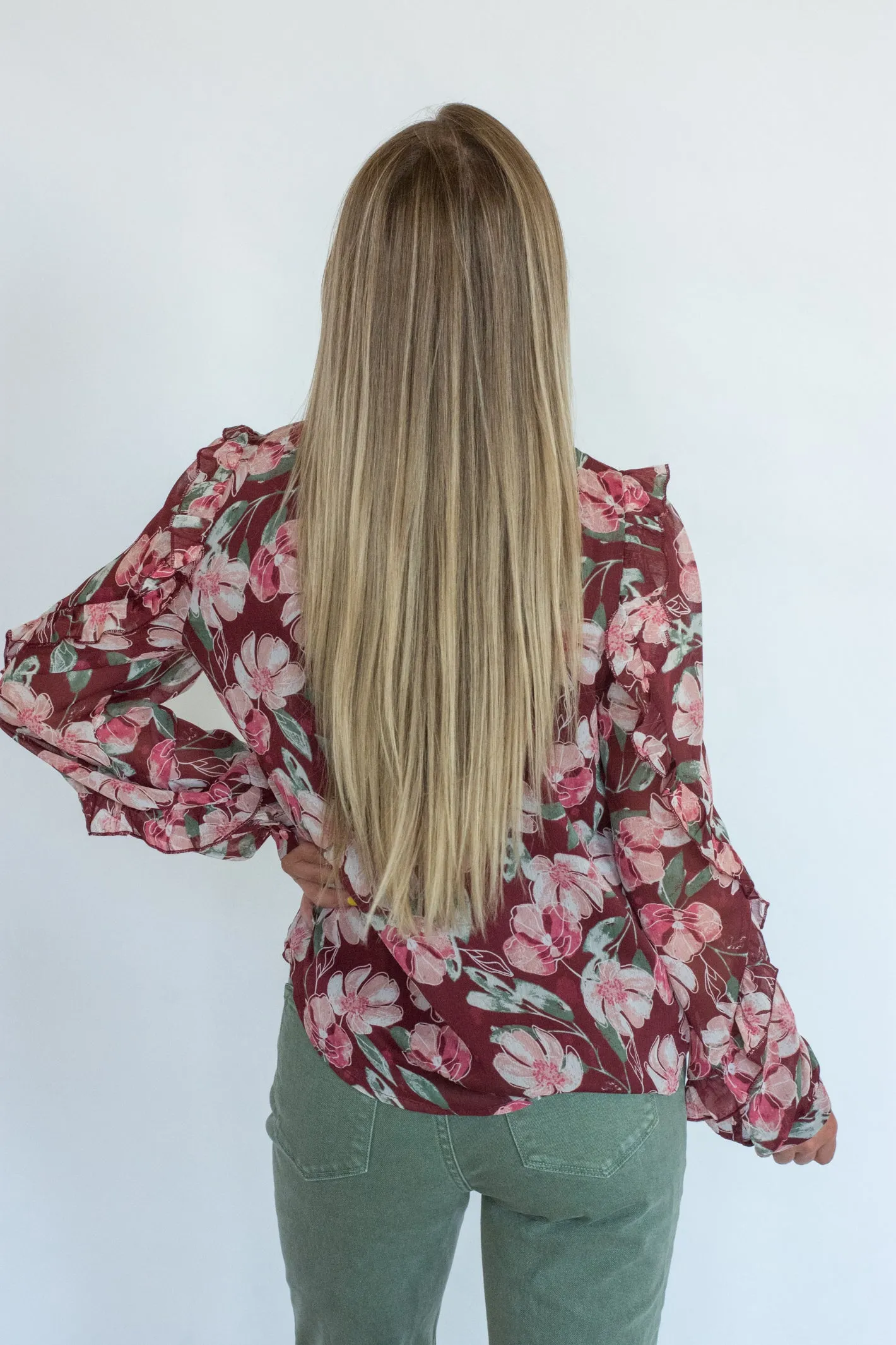 On the Lookout Floral Print Blouse