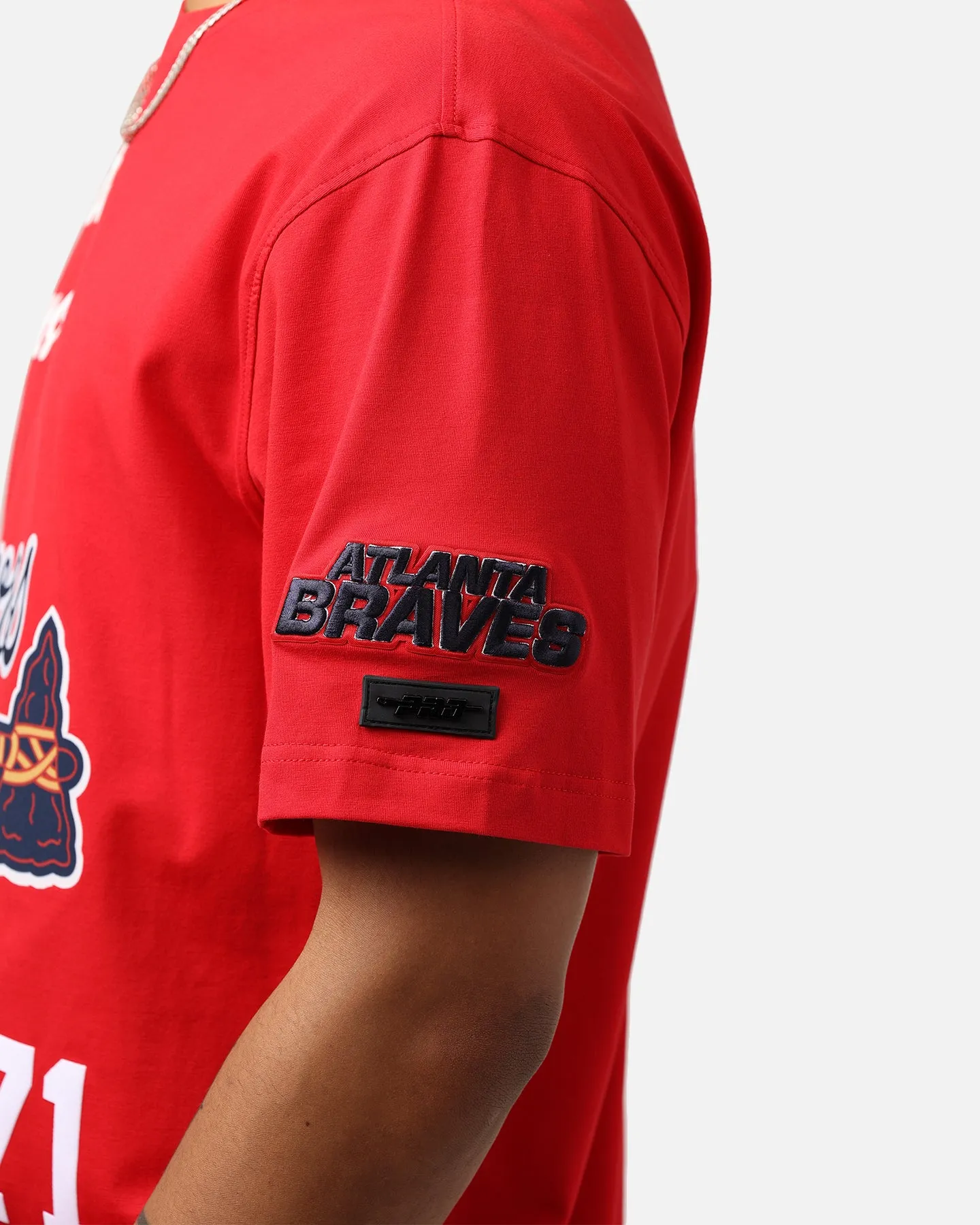 Pro Standard Atlanta Braves Fast Lane SJ T-Shirt Red