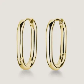 Rosefield Large Oval Hoops - Gold