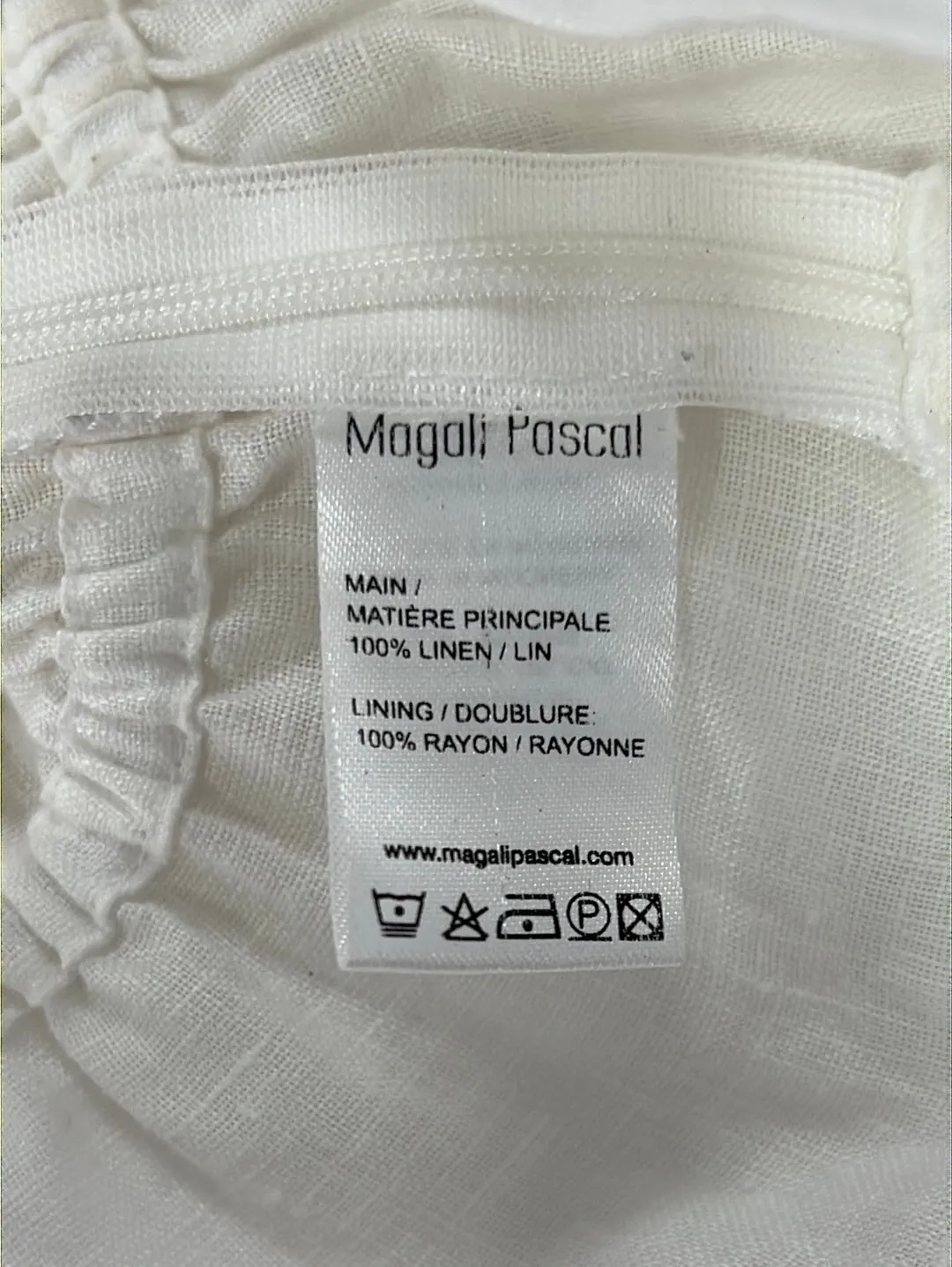 Size L - Magali Pascal White Linen Blouse