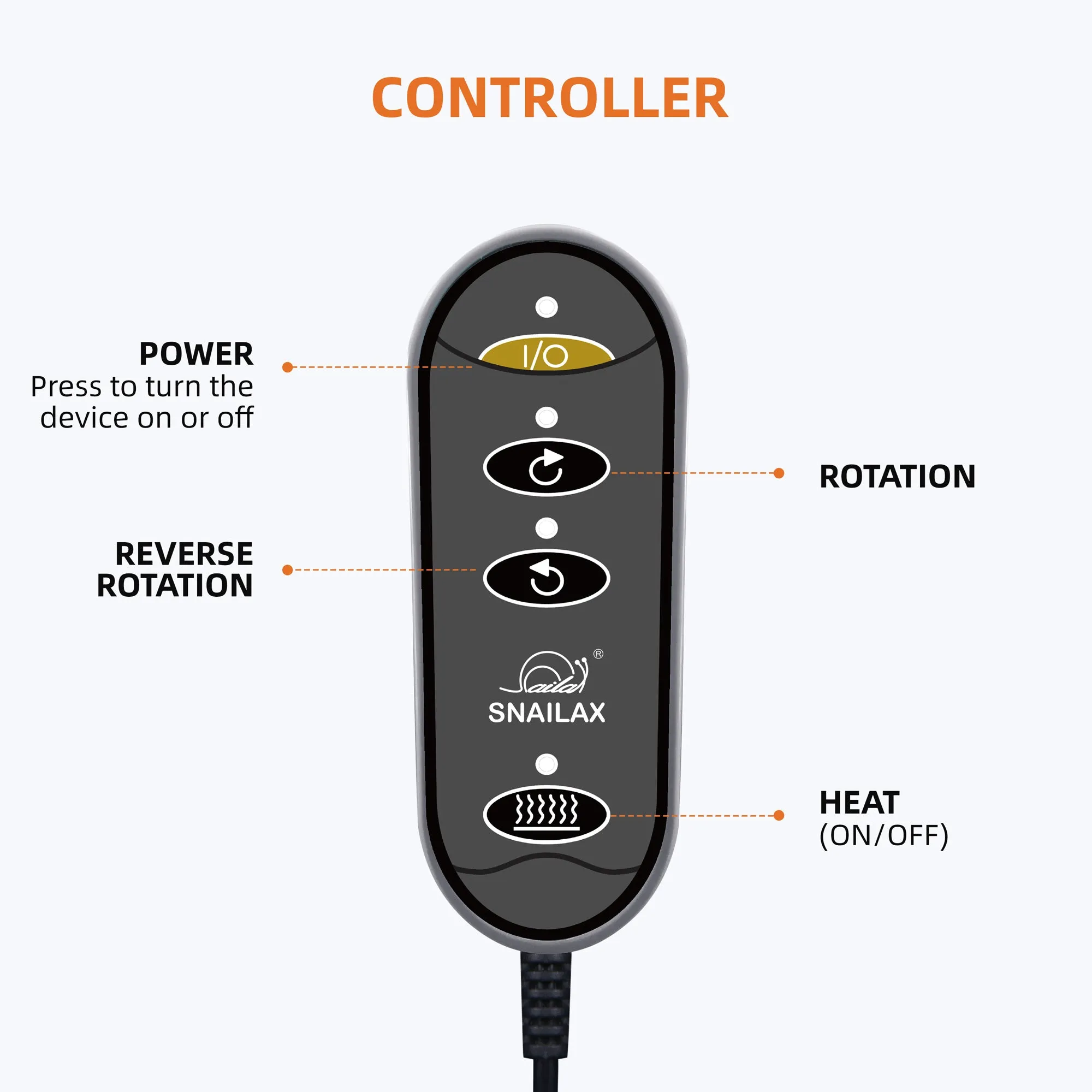 Snailax 2-in-1 Shiatsu Foot and Back Massager with Heat -- 522SG