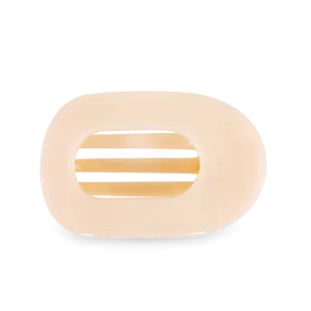 Teleties Medium Almond Beige Flat Round Clip