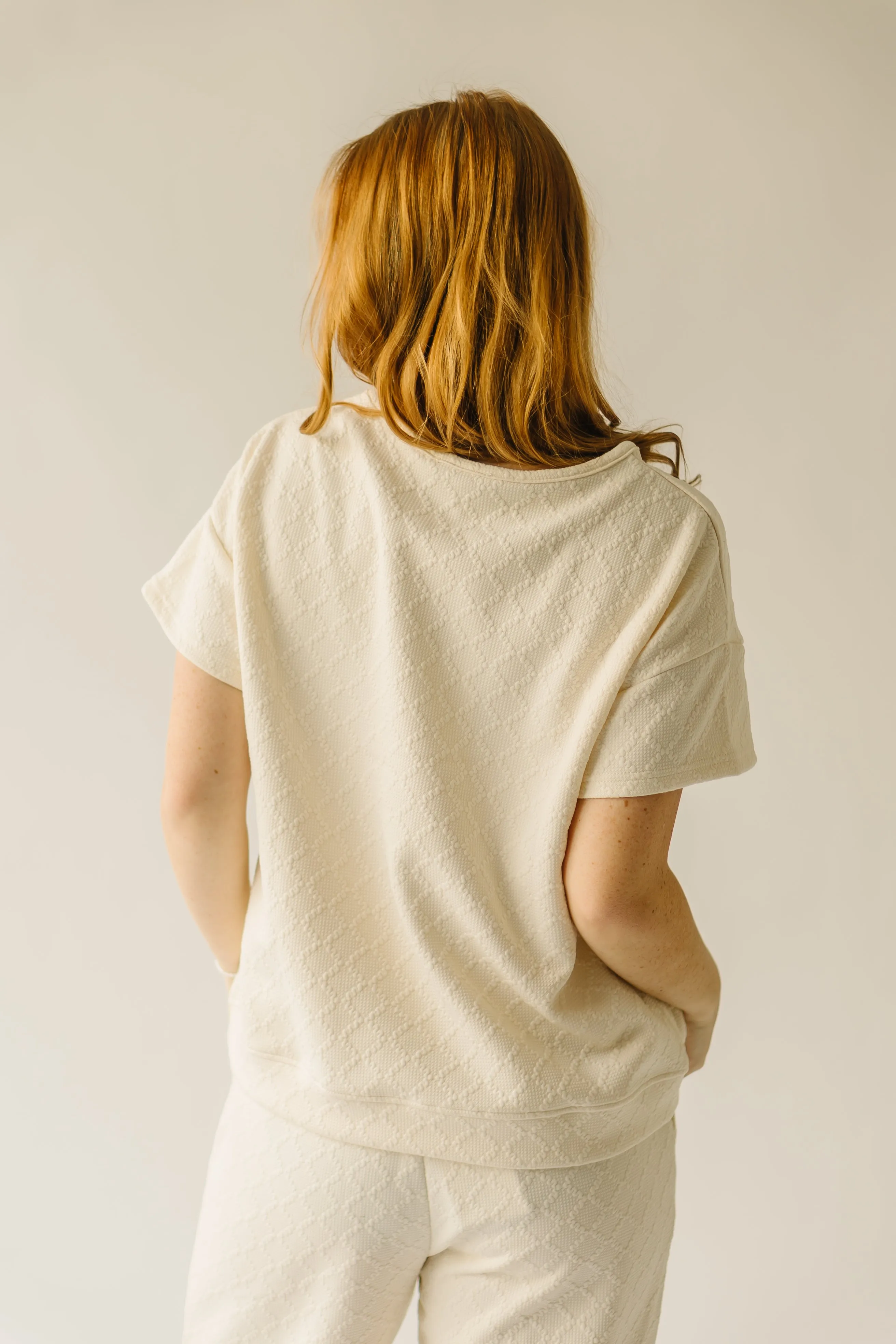 The Calista Textured Blouse in Cream