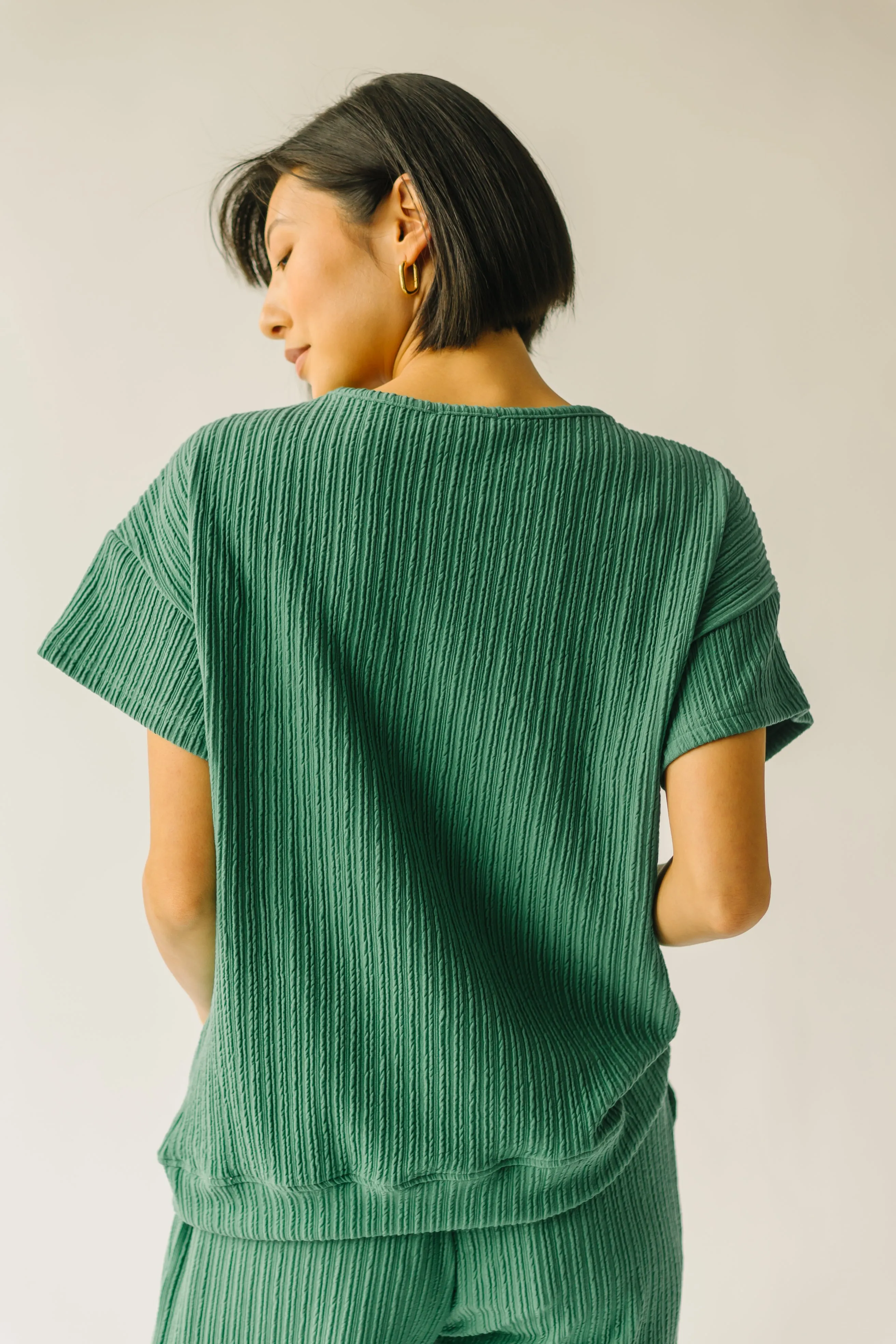 The Seyfried Ribbed Blouse in Green