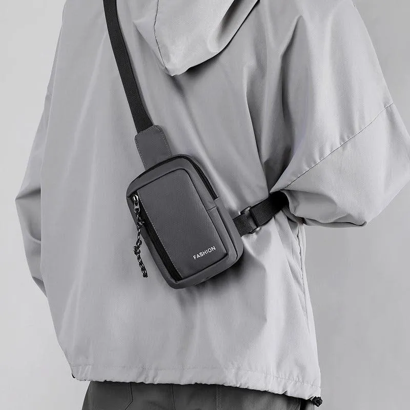 Travel bag with diagonal shoulder strap.