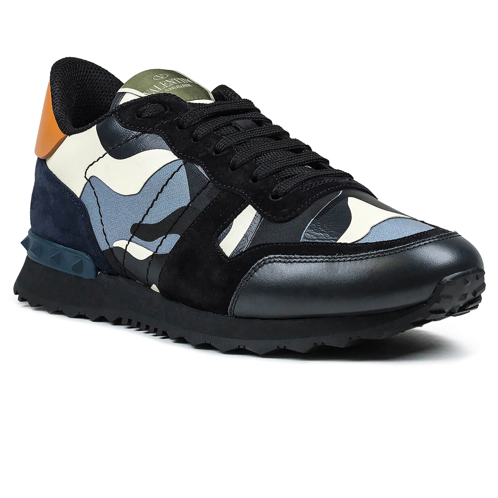 Valentino Rockrunner Sneaker Black Blue Orange