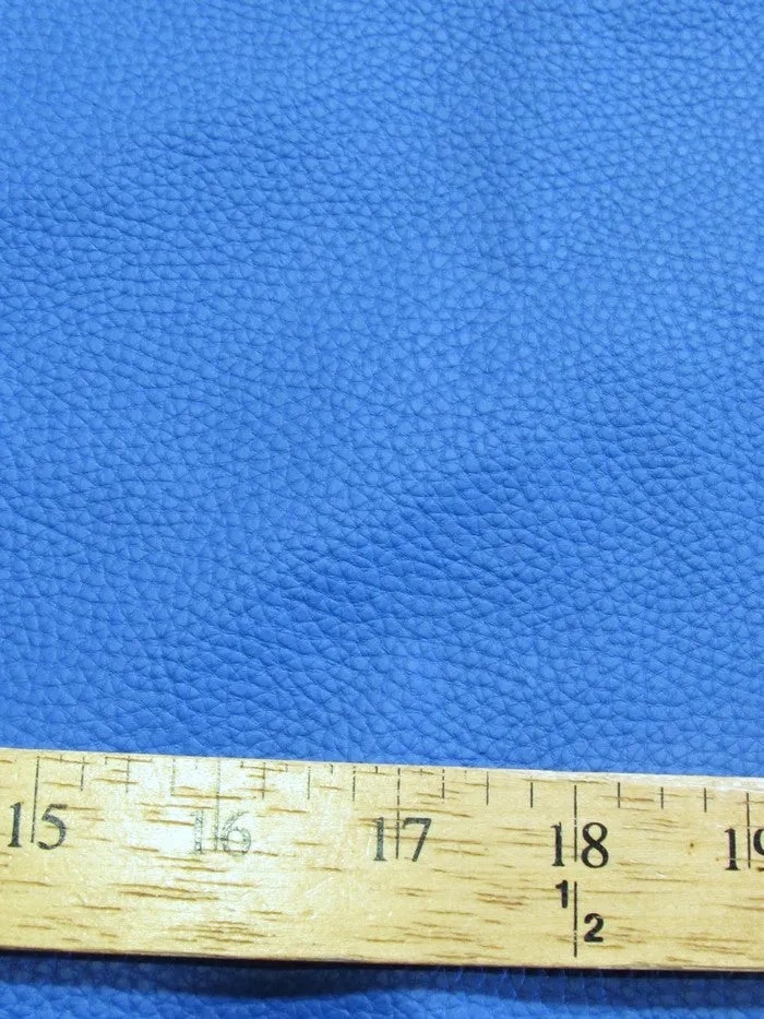 Vinyl Faux Fake Leather Pleather Grain Champion PVC Fabric / Royal Blue / By The Roll - 50 Yards