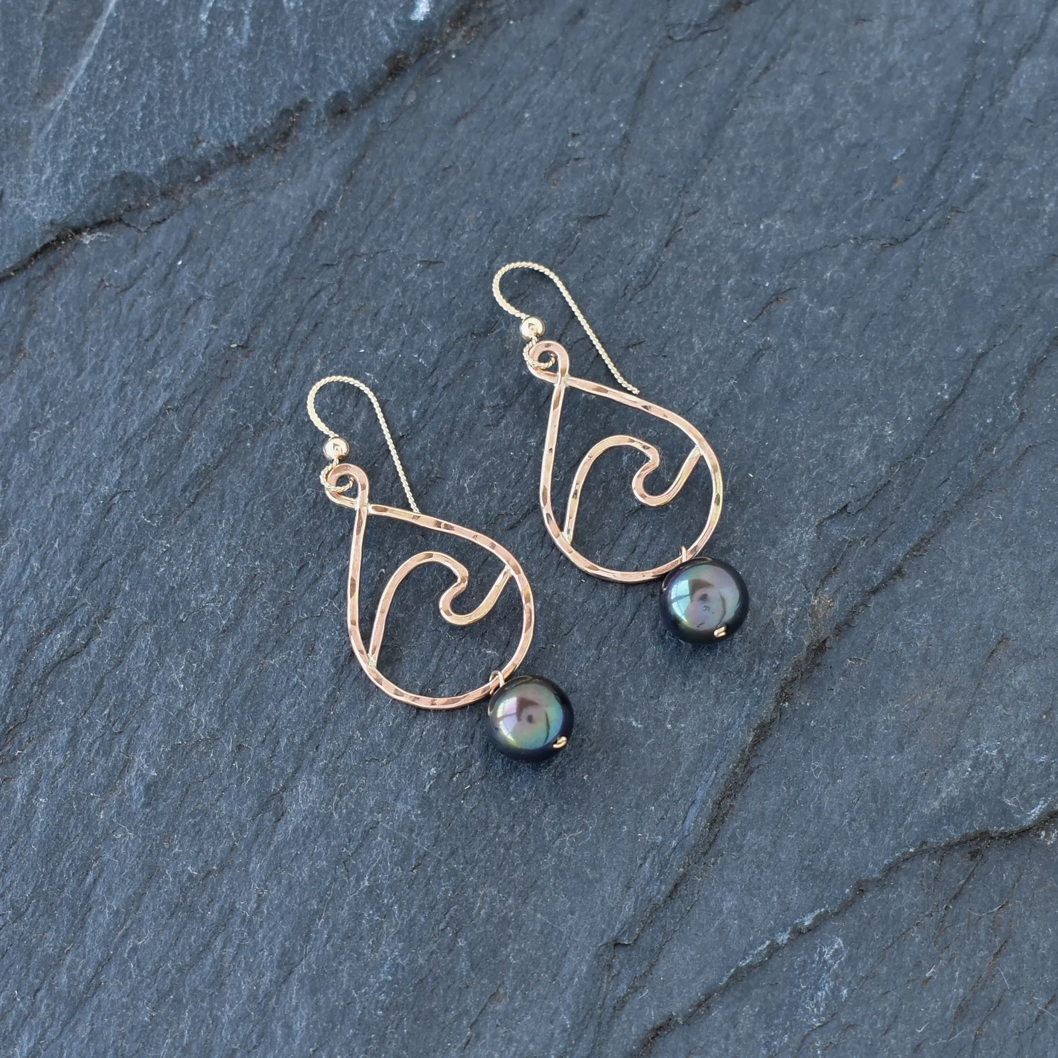 Wave (Small) Teardrop Hoop Earrings