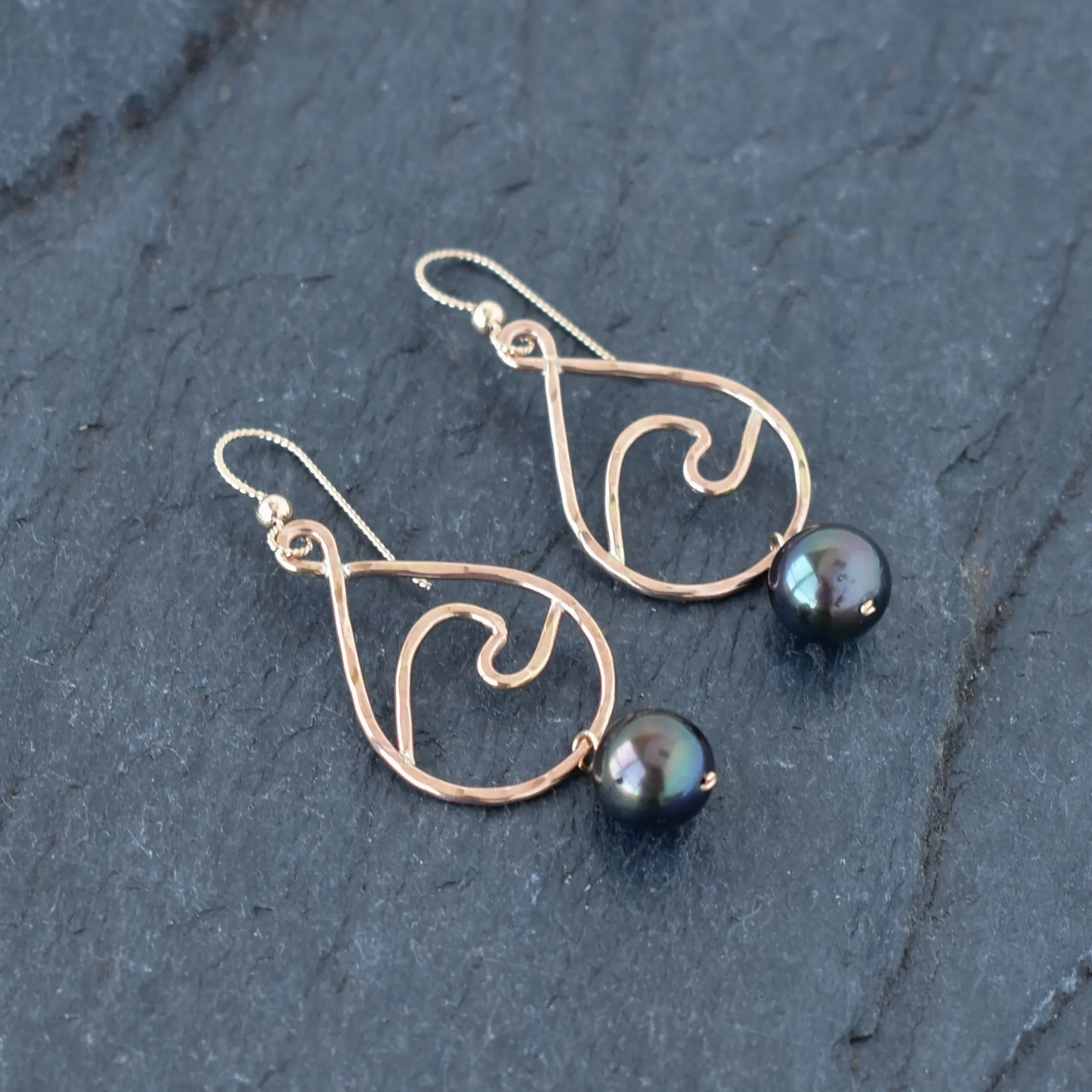 Wave (Small) Teardrop Hoop Earrings