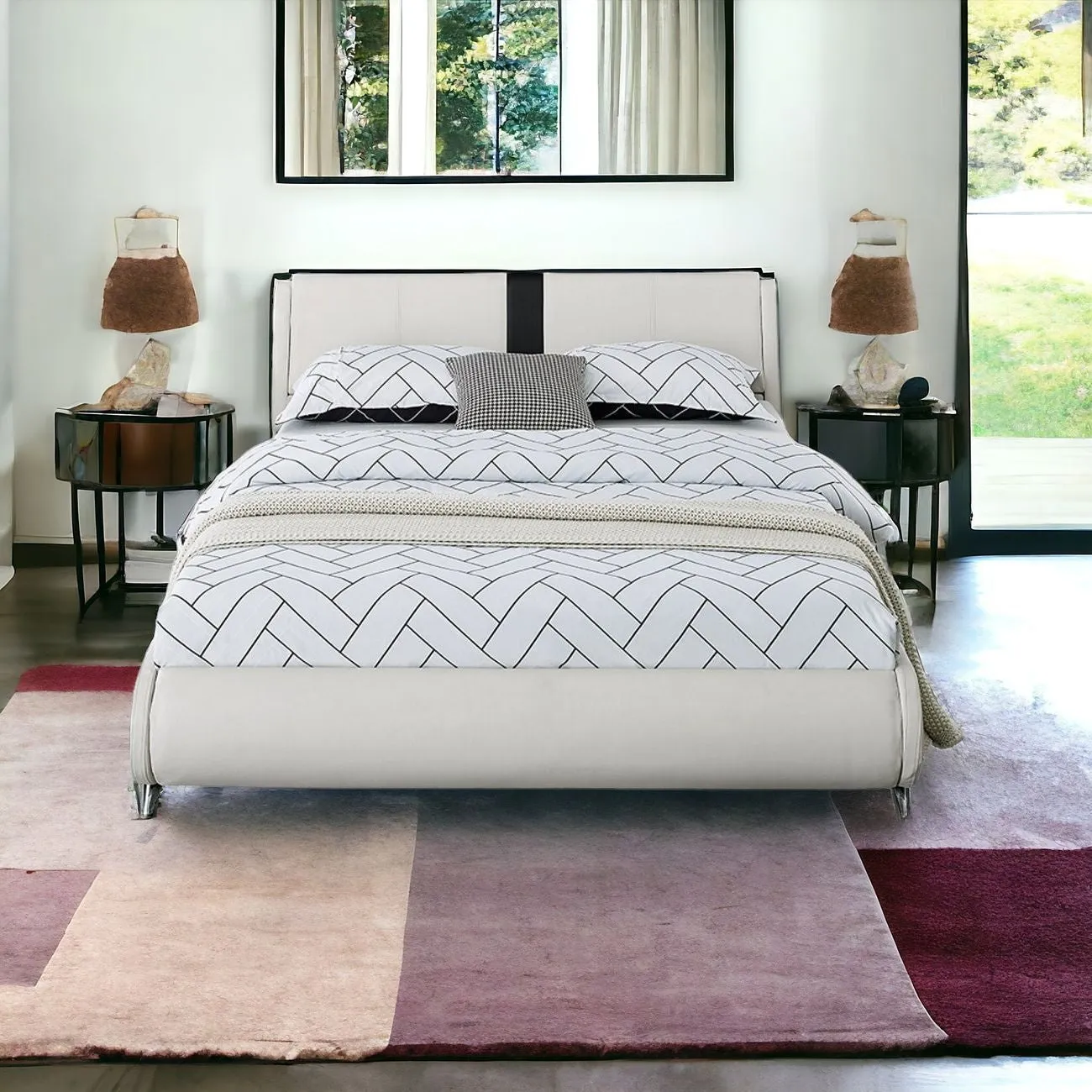 White Platform King Bed