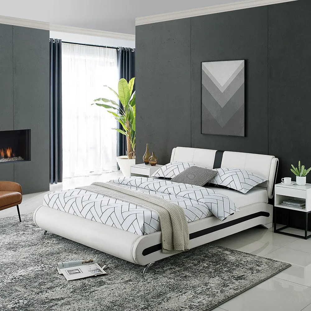 White Platform King Bed