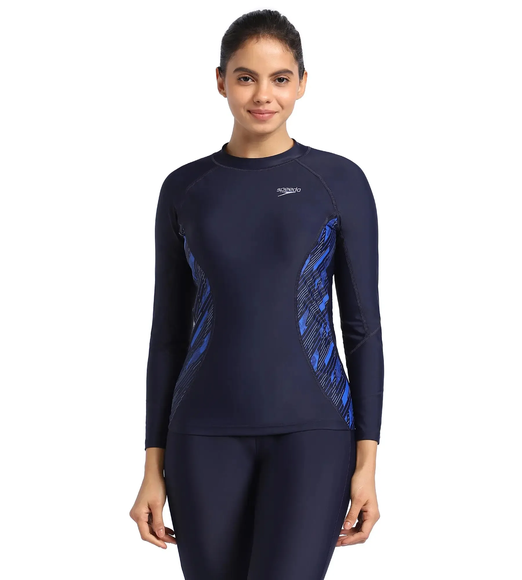 Women's Endurance Hyperboom Splice Suntop - Truenavy  &  Truecobalt