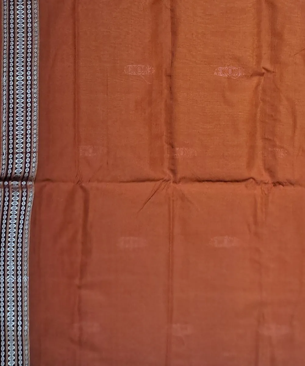 Yellow orange cotton handloom bomkai saree